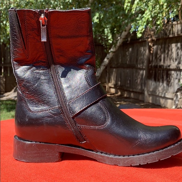 Jafa 2154 Black Ankle Buckled Boots Size 37 - Picture 2 of 10